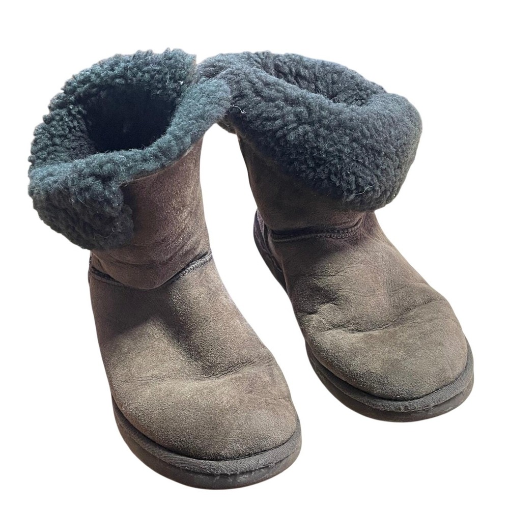 UGG‎ Australia Women's Brown Suede Sheepskin Lined Boots Size 8